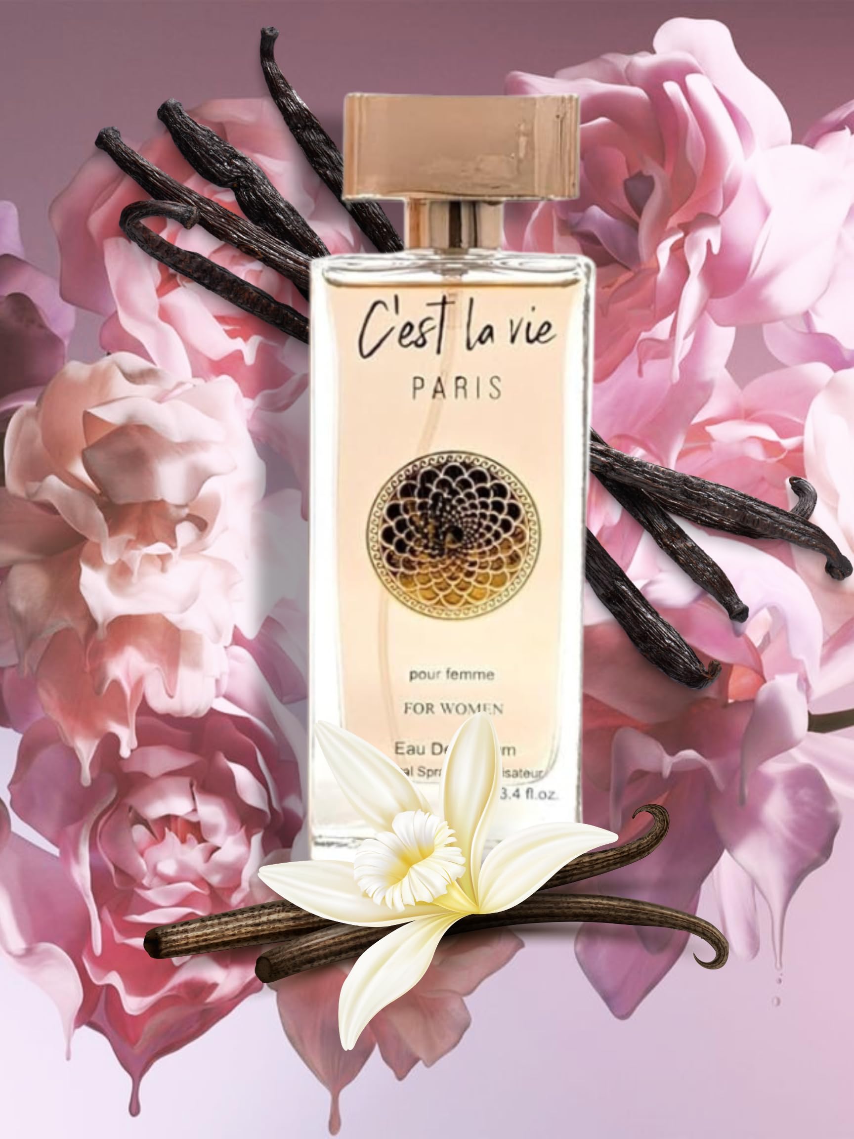 Amazon.com : C'est La Vie PARIS POUR FEMME EAU DE PARFUM 3.4 FL